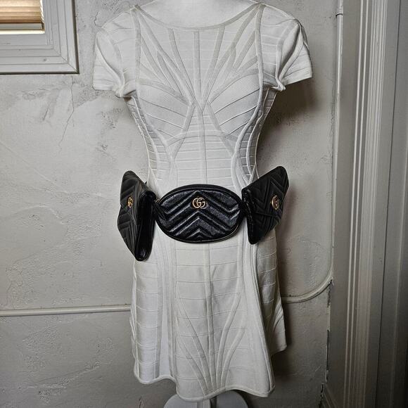 SOLD Gucci Black Leather Triple Pouch Belt Bag - Picture 5 of 5